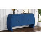 Meubles de rangement, buffet bas de sol à 4 portes, buffet avec pieds incurvés, buffet d'appoint pour salon