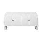 Meubles de rangement, buffet bas de sol à 4 portes, buffet avec pieds incurvés, buffet d'appoint pour salon