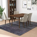 Lot de 2 chaises de salle à manger à dossier haut, chaises de cuisine et de salle à manger modernes du milieu du siècle, chaise d'appoint large rembourrée en similicuir