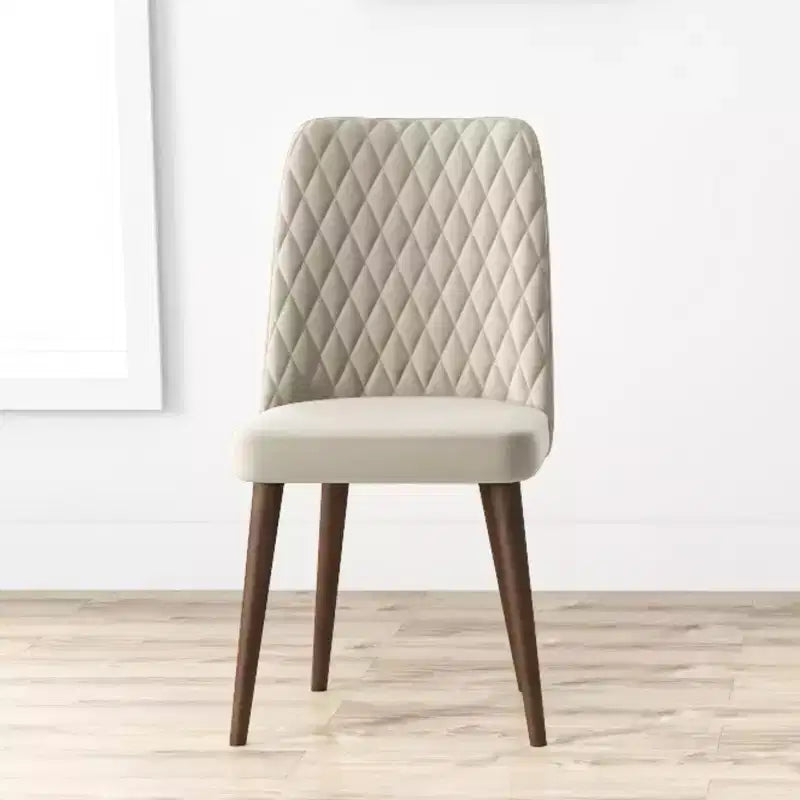 Lot de 2 chaises de salle à manger à dossier haut, chaises de cuisine et de salle à manger modernes du milieu du siècle, chaise d'appoint large rembourrée en similicuir