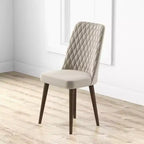 Lot de 2 chaises de salle à manger à dossier haut, chaises de cuisine et de salle à manger modernes du milieu du siècle, chaise d'appoint large rembourrée en similicuir