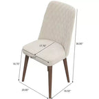 Lot de 2 chaises de salle à manger à dossier haut, chaises de cuisine et de salle à manger modernes du milieu du siècle, chaise d'appoint large rembourrée en similicuir