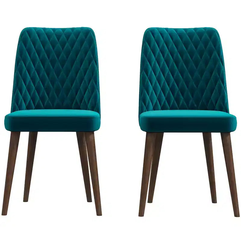 Lot de 2 chaises de salle à manger à dossier haut, chaises de cuisine et de salle à manger modernes du milieu du siècle, chaise d'appoint large rembourrée en similicuir