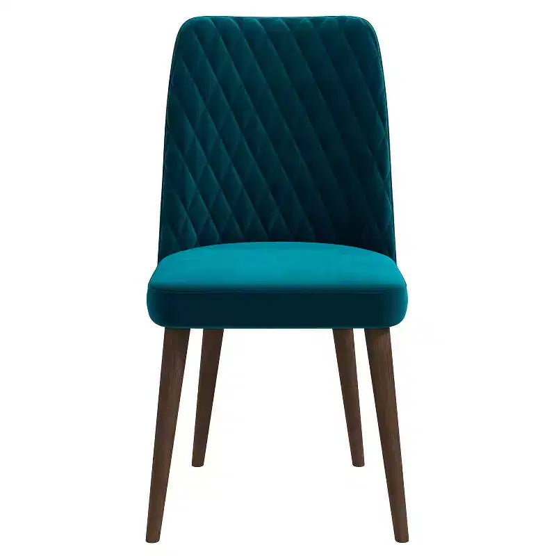 Lot de 2 chaises de salle à manger à dossier haut, chaises de cuisine et de salle à manger modernes du milieu du siècle, chaise d'appoint large rembourrée en similicuir