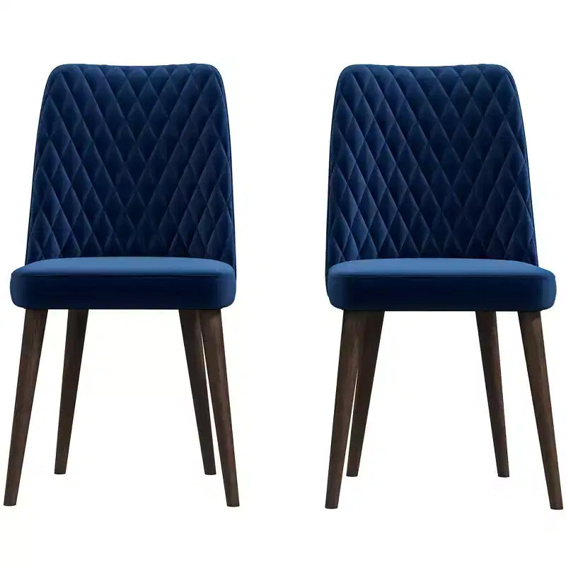 Lot de 2 chaises de salle à manger à dossier haut, chaises de cuisine et de salle à manger modernes du milieu du siècle, chaise d'appoint large rembourrée en similicuir