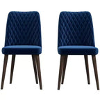 Lot de 2 chaises de salle à manger à dossier haut, chaises de cuisine et de salle à manger modernes du milieu du siècle, chaise d'appoint large rembourrée en similicuir