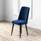 Lot de 2 chaises de salle à manger à dossier haut, chaises de cuisine et de salle à manger modernes du milieu du siècle, chaise d'appoint large rembourrée en similicuir