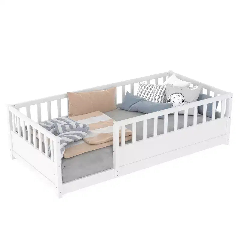 Lit GDFStudio Rowan en pin avec barrière de sécurité très haute