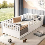 Lit GDFStudio Rowan en pin avec barrière de sécurité très haute