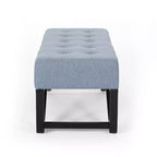 Ottoman rectangulaire Okak avec coussin, banc de bout de lit avec pieds élégants, repose-pieds pour salon, chambre à coucher, entrée