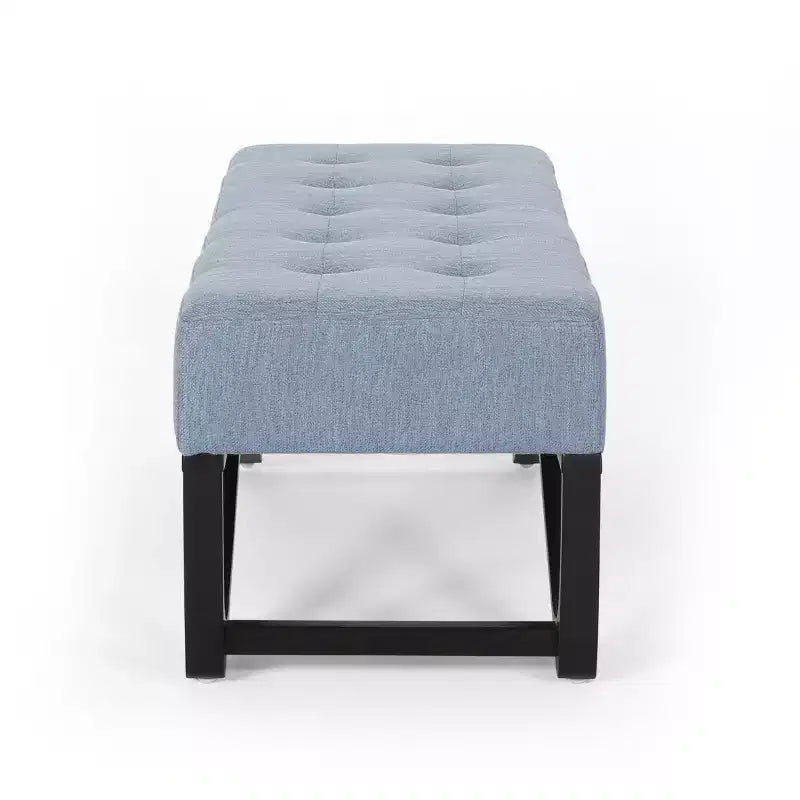 Ottoman rectangulaire Okak avec coussin, banc de bout de lit avec pieds élégants, repose-pieds pour salon, chambre à coucher, entrée