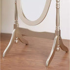 Miroir de plain-pied traditionnel TUYOHW avec support, miroir psyché ovale sur pied avec cadre en bois, miroir pivotant inclinable pour chambre à coucher, salon