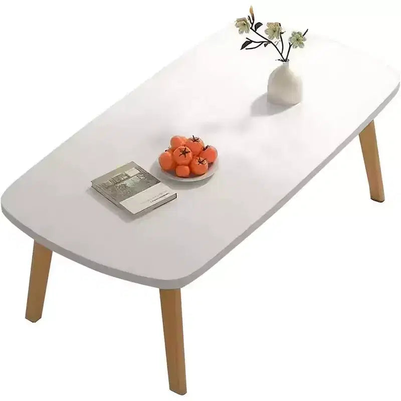 39,9 Table basse pliable en bois, Table d'appoint pliable pour petits espaces, Table d'étude basse pour s'asseoir au sol pour chambre à coucher, bureau, appartement