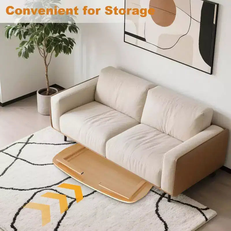 39,9 Table basse pliable en bois, Table d'appoint pliable pour petits espaces, Table d'étude basse pour s'asseoir au sol pour chambre à coucher, bureau, appartement