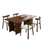Ensemble de salle à manger 5 pièces GDFStudio Camden avec table de rangement et chaises en similicuir