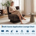 Fauteuil pivotant à 360°, Chenille Douillette & Coussin Épais pour la Maison et les Bureaux