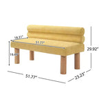 Banc de salle à manger moderne en bois rembourré Christopher Knight Home Yuina avec pieds en bois d'hévéa