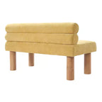 Banc de salle à manger moderne en bois rembourré Christopher Knight Home Yuina avec pieds en bois d'hévéa