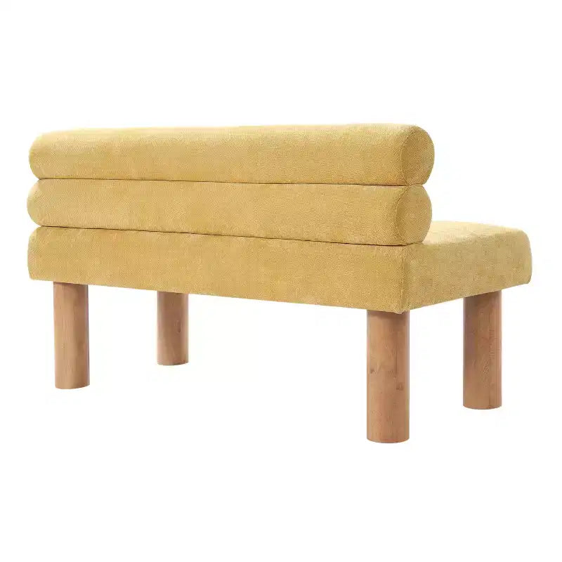 Banc de salle à manger moderne en bois rembourré Christopher Knight Home Yuina avec pieds en bois d'hévéa