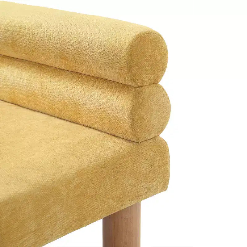 Banc de salle à manger moderne en bois rembourré Christopher Knight Home Yuina avec pieds en bois d'hévéa