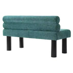 Banc de salle à manger moderne en bois rembourré Christopher Knight Home Yuina avec pieds en bois d'hévéa