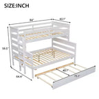 GDFStudio Becker Lit superposé en bois avec lit gigogne double