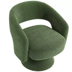 Fauteuil d'appoint pivotant, Fauteuil de salon moderne rembourré avec coussin épais pour la lecture, Vert