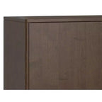 Buffet Pearson en bois massif de 42 po de large avec 3 tiroirs, style moderne du milieu du siècle, couleur noyer brun