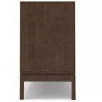 Buffet Pearson en bois massif de 42 po de large avec 3 tiroirs, style moderne du milieu du siècle, couleur noyer brun