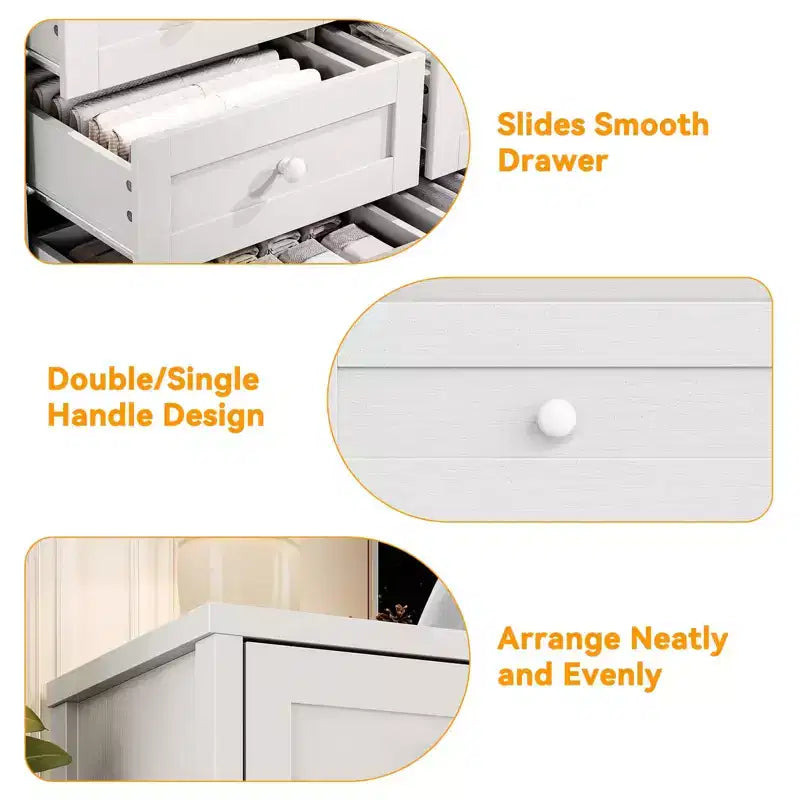 Commode à 12 tiroirs COZONY, Commode en bois de 160 cm de large, Meuble TV moderne pour TV de 65 pouces, Pour chambre à coucher, salon, entrée