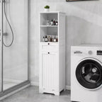 Bathroom Cabinet with Laundry Basket, Tilt-Out Hamper Storage Unit with Top Shelves and Drawer for Bathroom Laundry Room