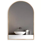 Miroir mural décoratif arqué 20 x 30, Miroir de courtoisie moderne à cadre métallique pour entrée, salon, chambre - Panipeachy