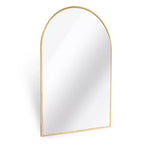 Miroir mural décoratif arqué 20 x 30, Miroir de courtoisie moderne à cadre métallique pour entrée, salon, chambre - Panipeachy