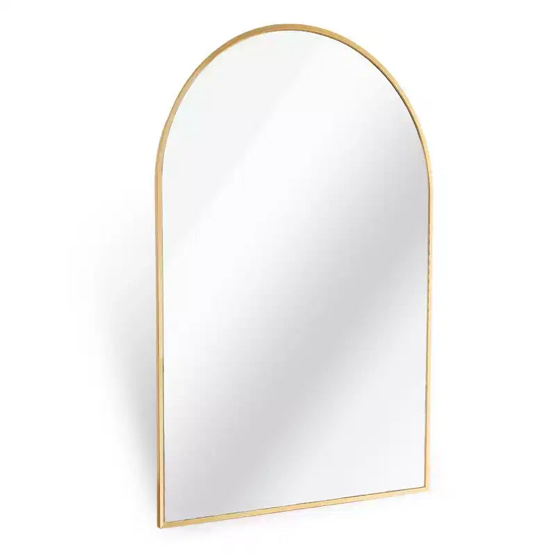Miroir mural décoratif arqué 20 x 30, Miroir de courtoisie moderne à cadre métallique pour entrée, salon, chambre - Panipeachy
