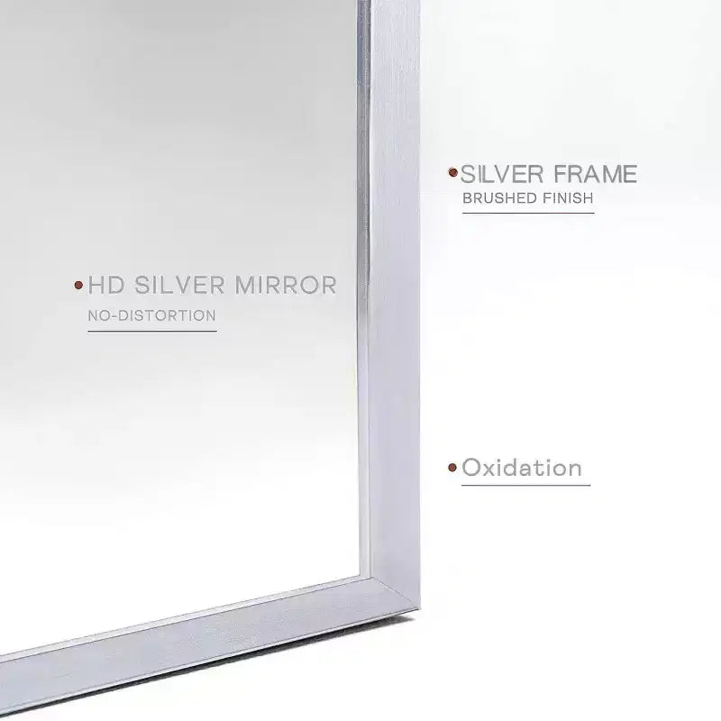 Miroir mural décoratif arqué 20 x 30, Miroir de courtoisie moderne à cadre métallique pour entrée, salon, chambre - Panipeachy