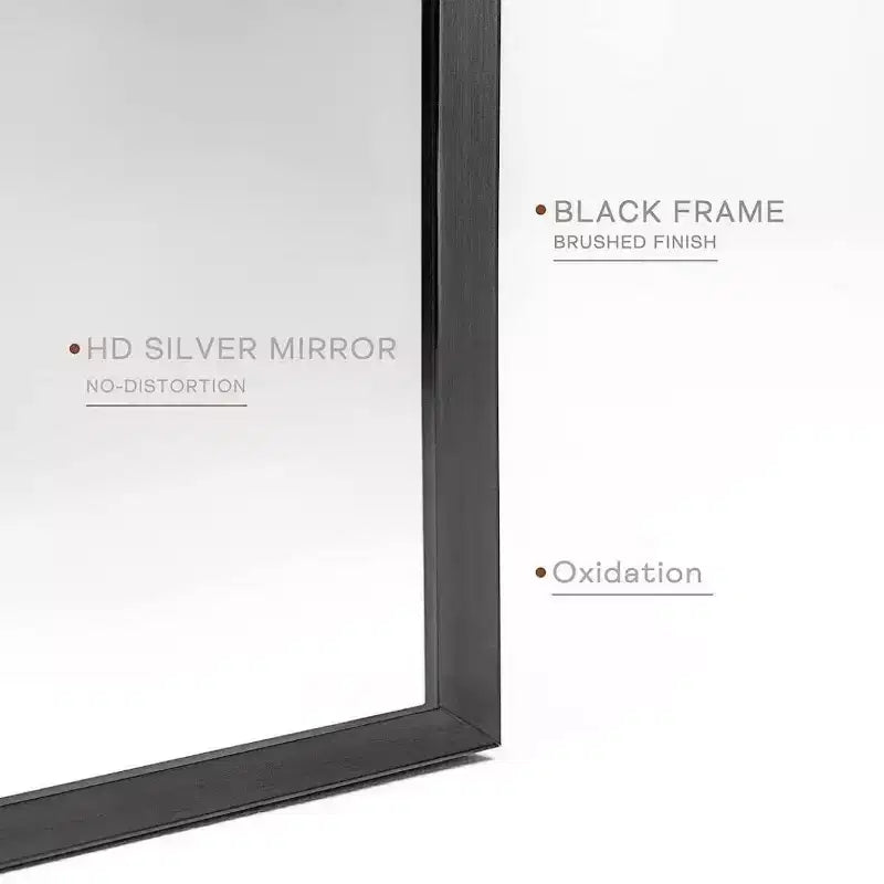 Miroir mural décoratif arqué 20 x 30, Miroir de courtoisie moderne à cadre métallique pour entrée, salon, chambre - Panipeachy