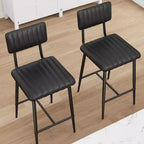 Tabourets de bar COZONY avec dossier et repose-pieds, coussin épais hauteur comptoir pieds en métal épaissi pour îlot, comptoir, bar, cuisine