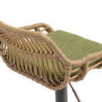 TUYOHW 25-33H Tabourets de Bar Pivotants à Hauteur Réglable,Tabourets de Bar Hauteur Comptoir Tressés avec Coussin pour Cuisine et Bar,Capacité 113kg