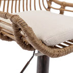TUYOHW 25-33H Tabourets de Bar Pivotants à Hauteur Réglable,Tabourets de Bar Hauteur Comptoir Tressés avec Coussin pour Cuisine et Bar,Capacité 113kg