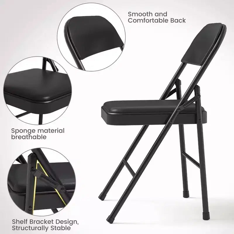 Ensemble pliable 3 pièces Table portable et 2 chaises rembourrées pour intérieur/extérieur (aucun assemblage requis)