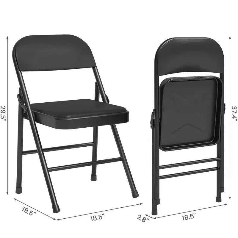 Ensemble pliable 3 pièces Table portable et 2 chaises rembourrées pour intérieur/extérieur (aucun assemblage requis)
