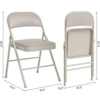 Ensemble pliable 3 pièces Table portable et 2 chaises rembourrées pour intérieur/extérieur (aucun assemblage requis)