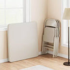 Ensemble pliable 3 pièces Table portable et 2 chaises rembourrées pour intérieur/extérieur (aucun assemblage requis)