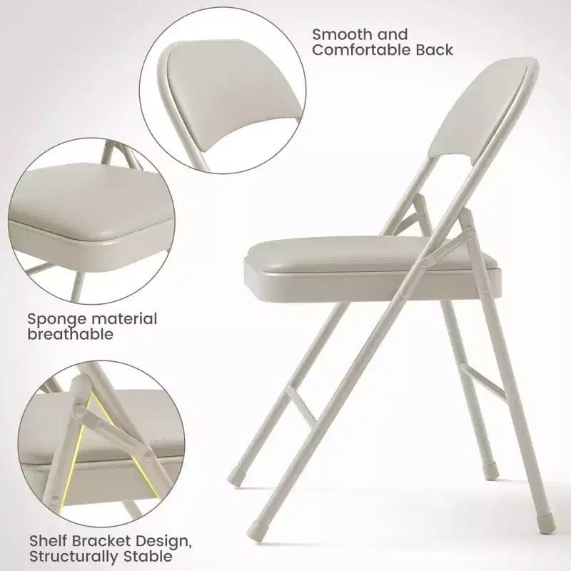 Ensemble pliable 3 pièces Table portable et 2 chaises rembourrées pour intérieur/extérieur (aucun assemblage requis)