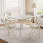 3-Piece Folding Set  Portable Table & 2 Padded Chairs for Indoor/Outdoor (No Assembly)