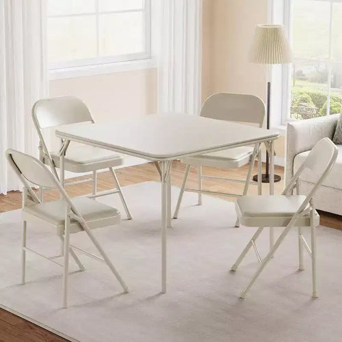3-Piece Folding Set  Portable Table & 2 Padded Chairs for Indoor/Outdoor (No Assembly)
