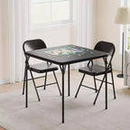 Ensemble pliable 3 pièces Table portable et 2 chaises rembourrées pour intérieur/extérieur (aucun assemblage requis)