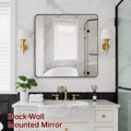 SUMERAIN Square Bathroom Mirror with Tempered Glass, 36x36 Vanity Mirror, Anti-Rust Aluminum Framed