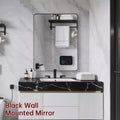 SUMERAIN Black Framed Bathroom Mirror for Wall, 28x36Rectangular Mirror Horizontally or Vertically