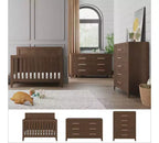 Child Craft Kieran Crib, Double Dresser and Chest Nursery Set, 3-Piece, Includes 4-in-1 Convertible Crib, Dresser and Chest